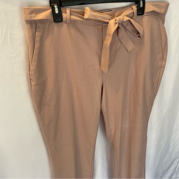 Banana Republic Avery Pants 16 Matching Belt Pale Pink Office Clean Girl Preppy - Picture 3 of 15